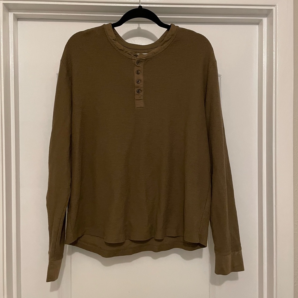 Tecovas Brown Henley Long Sleeve Shirt
